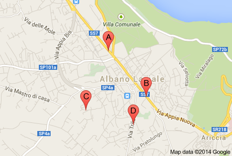 mappa albano laziale per pronto intervento idraulico