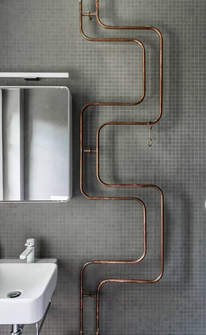 arredare con impianto idraulico con tubi a vista